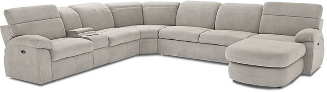 Crescent Place Gray 6 Pc Power Reclining Sleeper Sectional - Thumbnail - Image 1