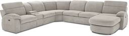 6 pc right arm chaise sleeper sectional