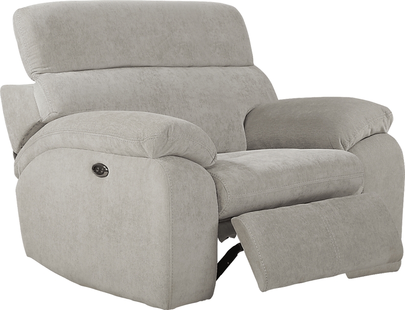 Crescent Place Gray Power Recliner