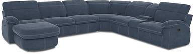 6 pc left arm chaise sleeper sectional