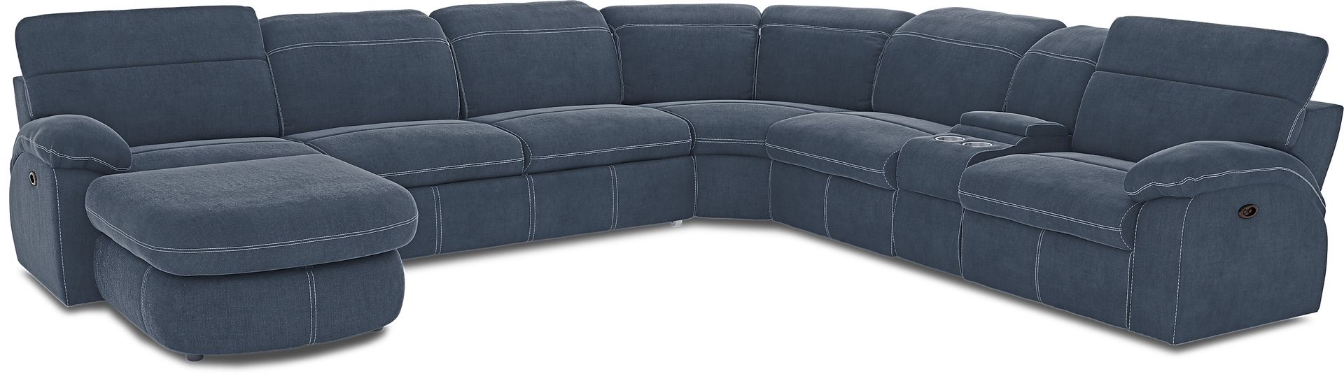 6 pc left arm chaise sleeper sectional