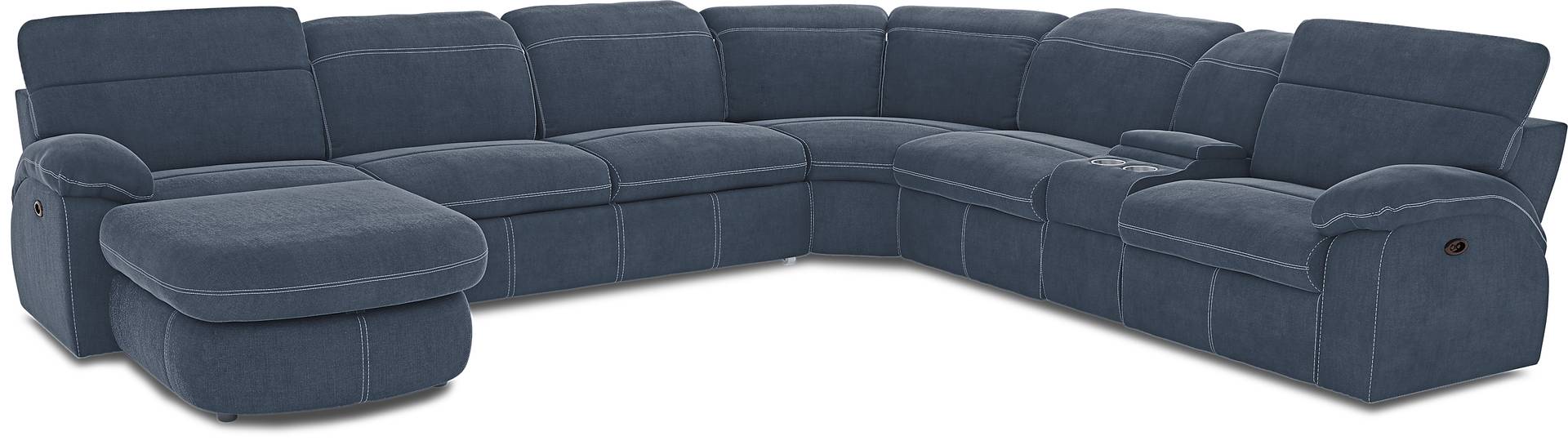 6 pc left arm chaise sleeper sectional