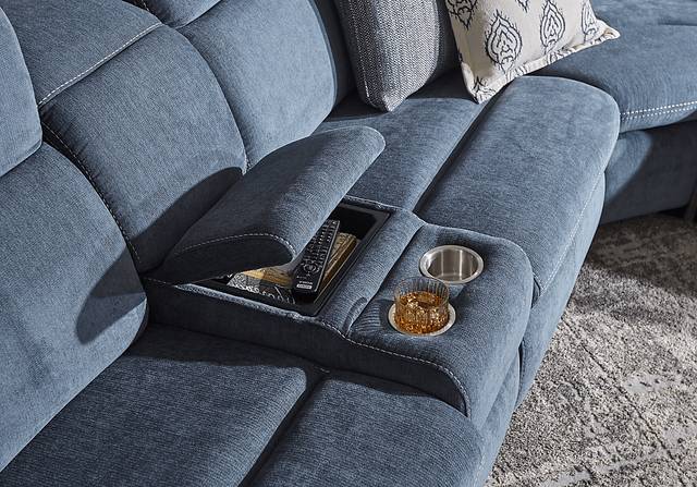 Crescent Place Navy 9 Pc Power Reclining Sleeper Sectional Living Room - Thumbnail - Image 6