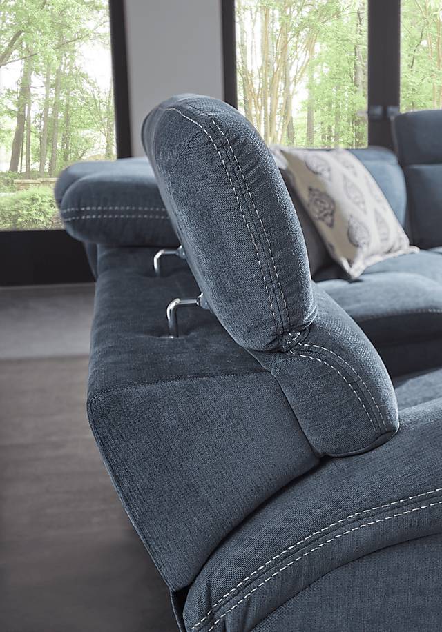Crescent Place Navy 9 Pc Power Reclining Sleeper Sectional Living Room - Thumbnail - Image 7
