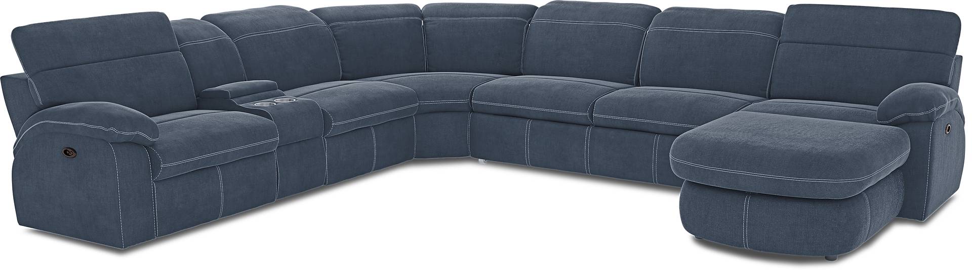6 pc right arm chaise sleeper sectional