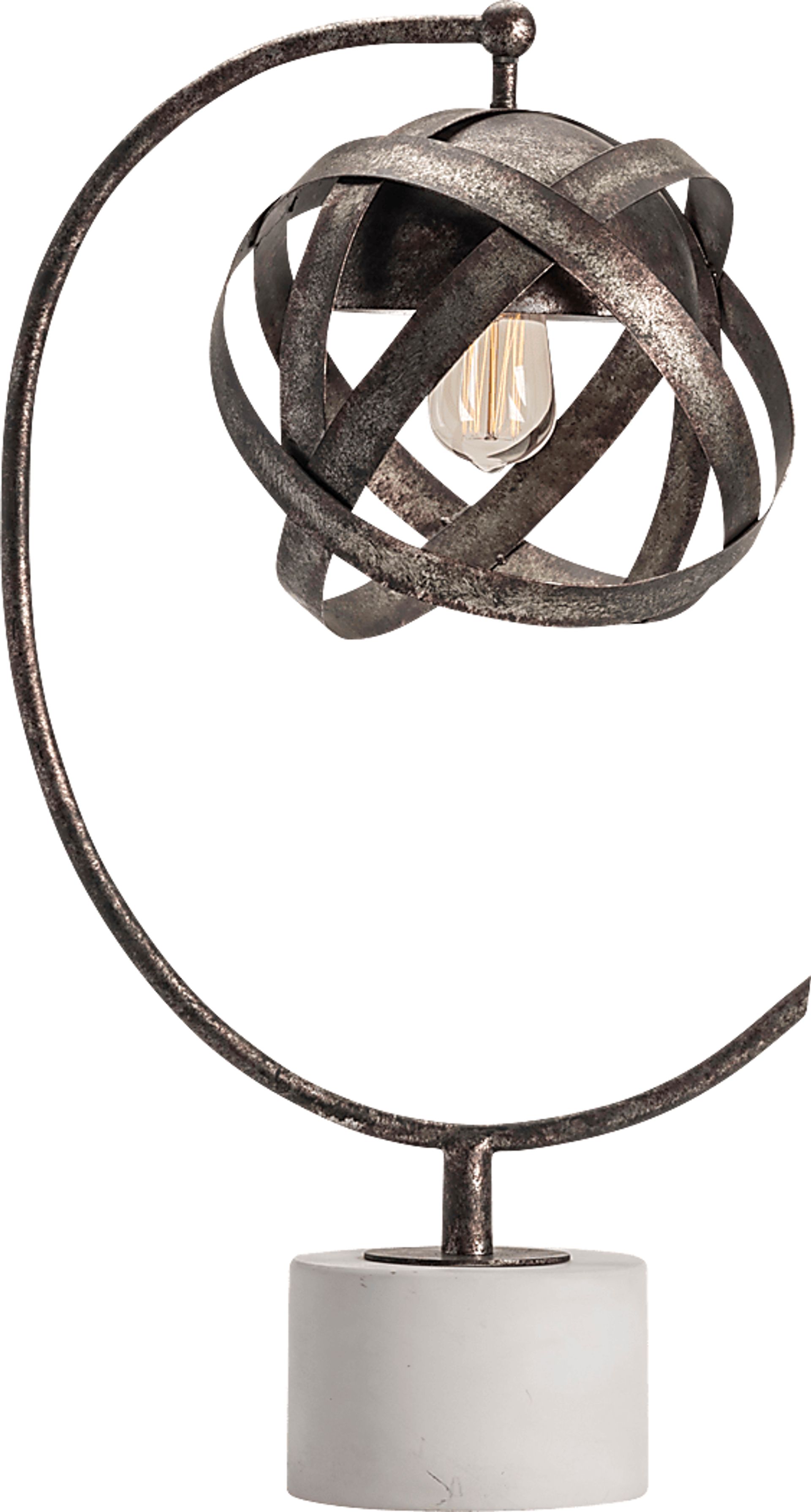 Crescent Sphere Gunmetal Lamp - Image 2