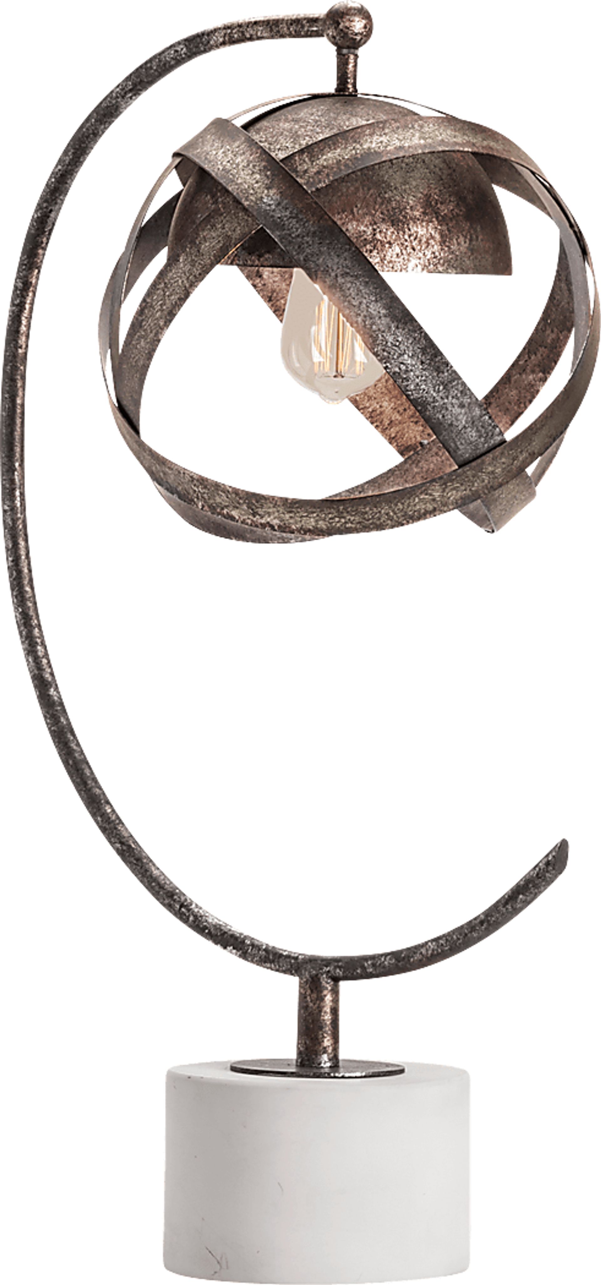 Crescent Sphere Gunmetal Lamp - Image 3