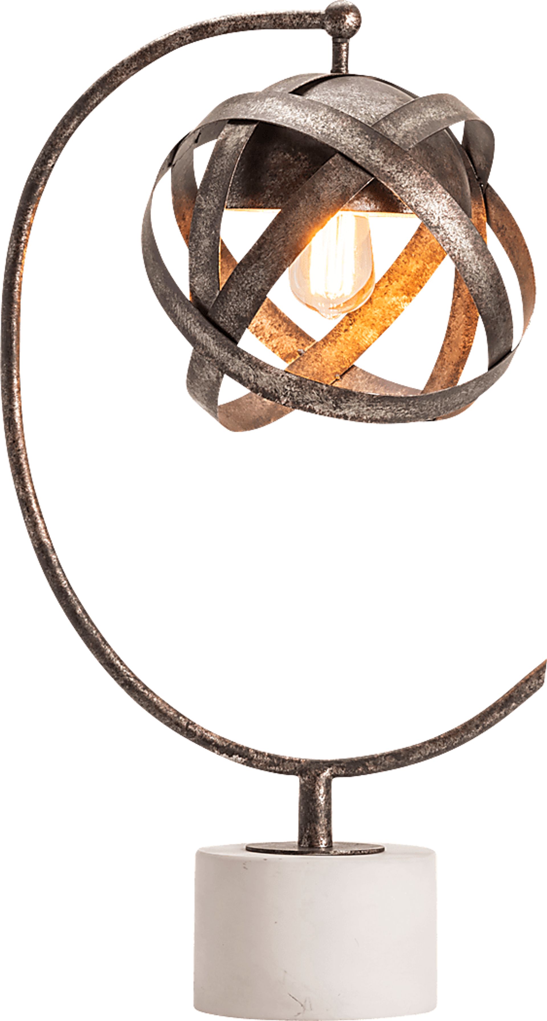 Crescent Sphere Gunmetal Lamp - Image 1