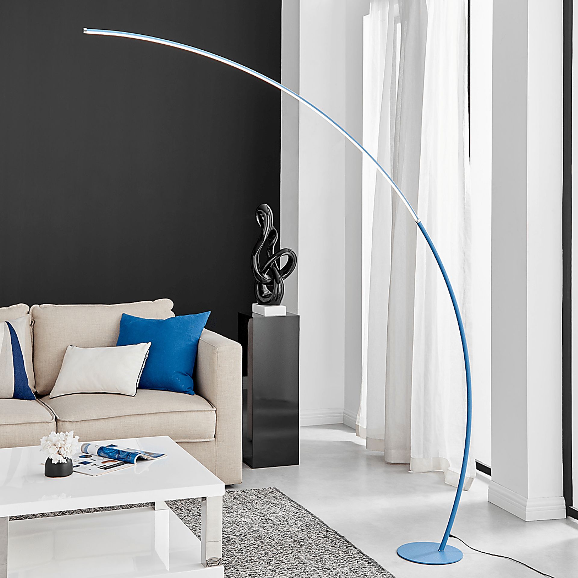 Crescentt Blue Floor Lamp - Image 2
