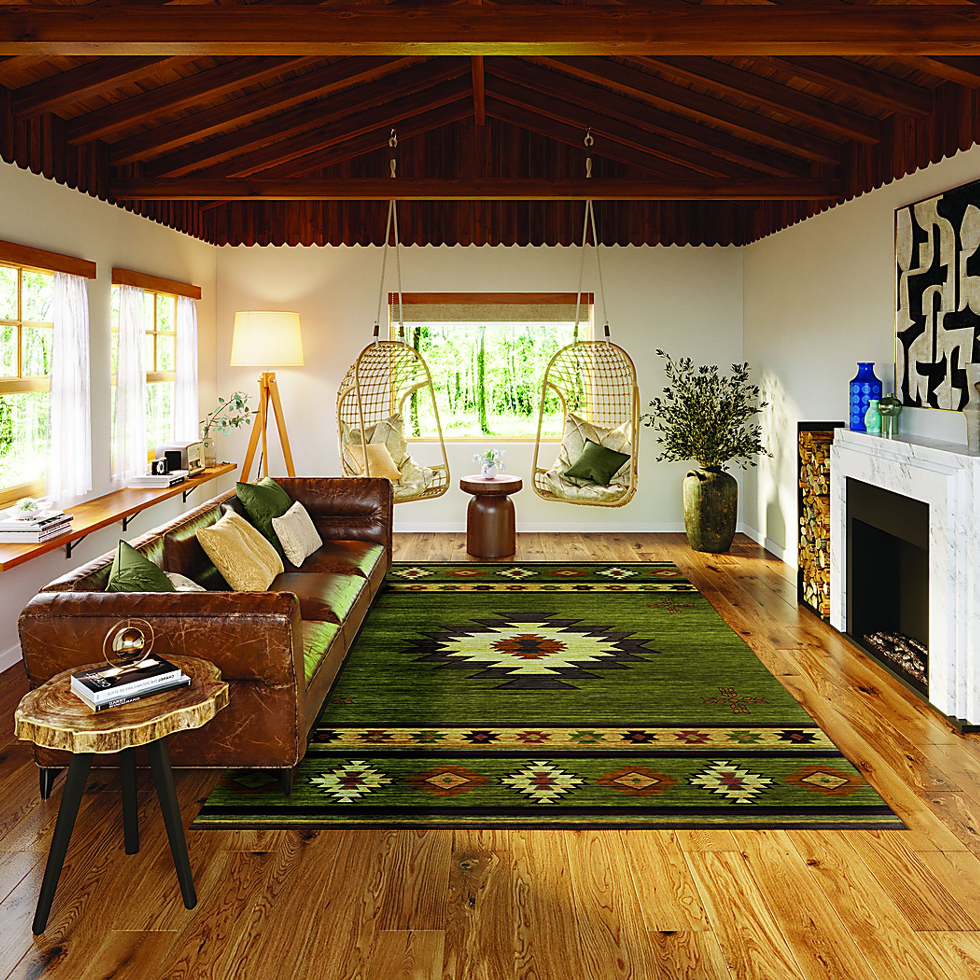 Barinza Green 3' x 5' Rug - Image 2