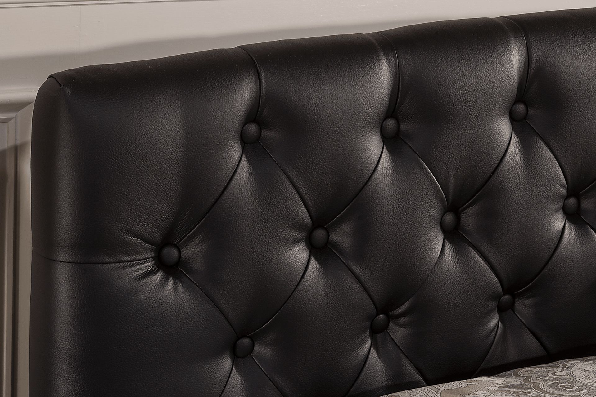 Cresta Black Queen Upholstered Headboard - Image 3