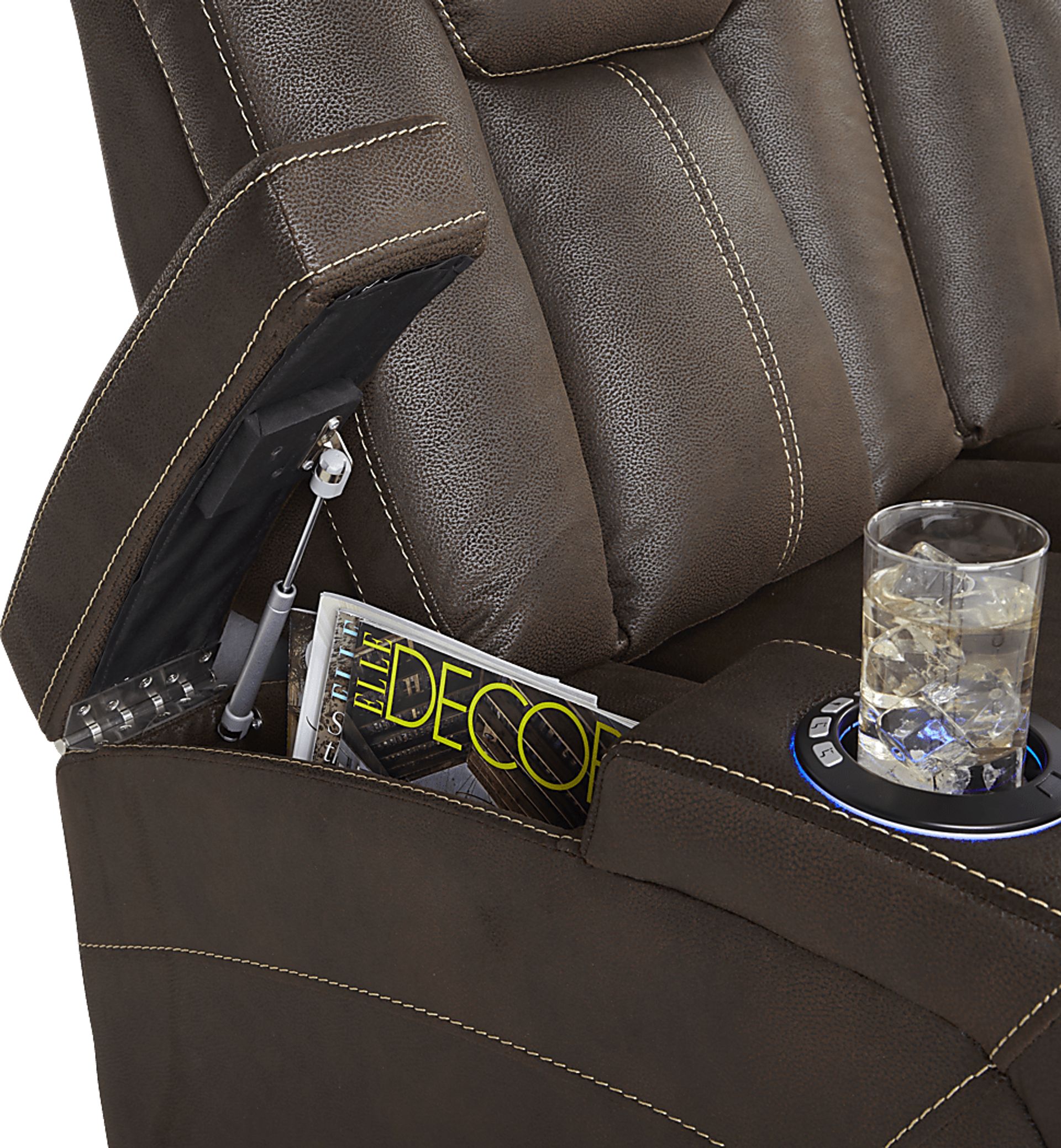Crestline Brown Dual Power Recliner - Image 4