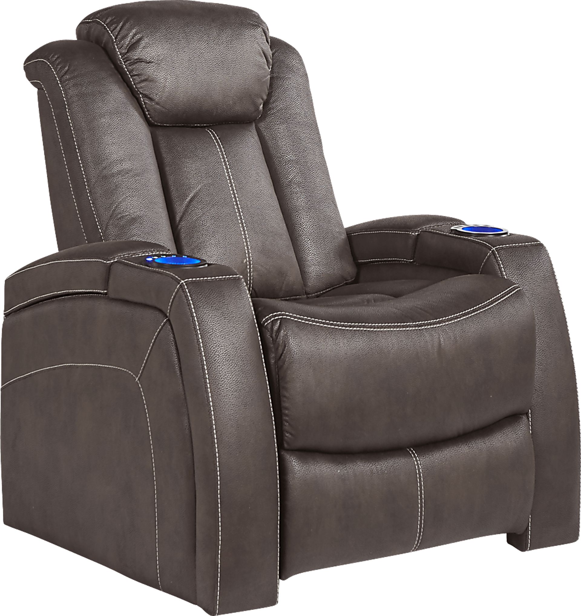 Crestline Brown Dual Power Recliner - Image 1