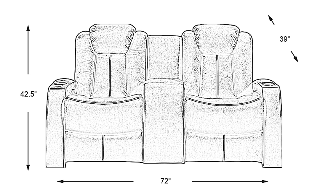 Crestline Dual Power Reclining Loveseat