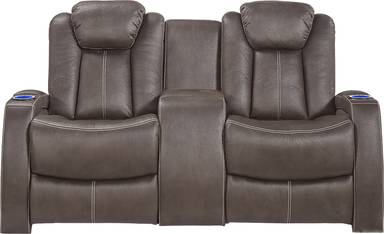power reclining console loveseat