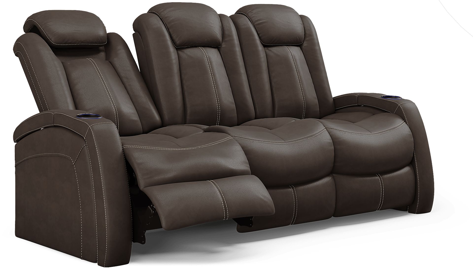 Crestline Brown Dual Power Reclining Sofa - Image 4