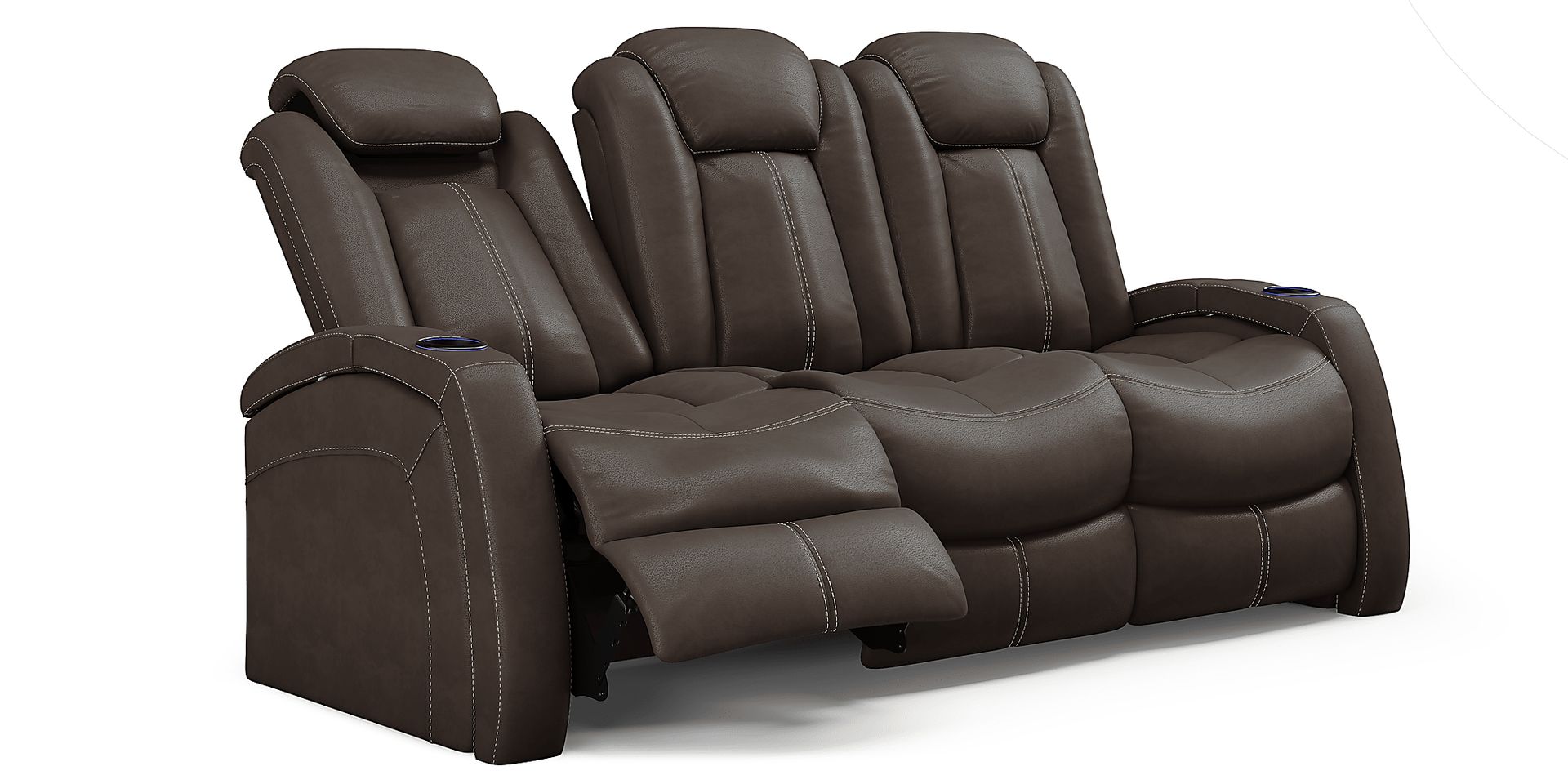 Crestline Brown Dual Power Reclining Sofa - Image 4