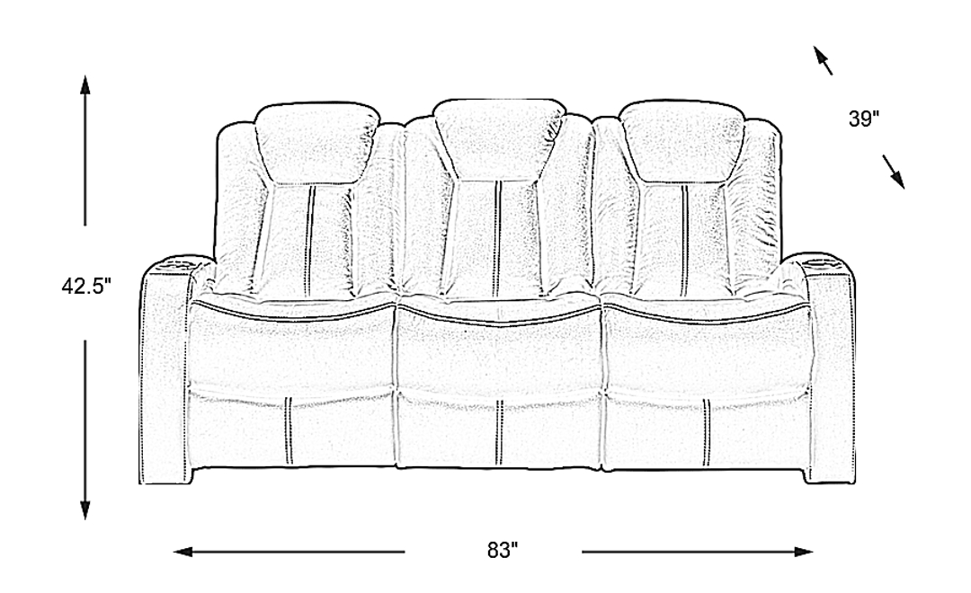 Crestline Dual Power Reclining Sofa