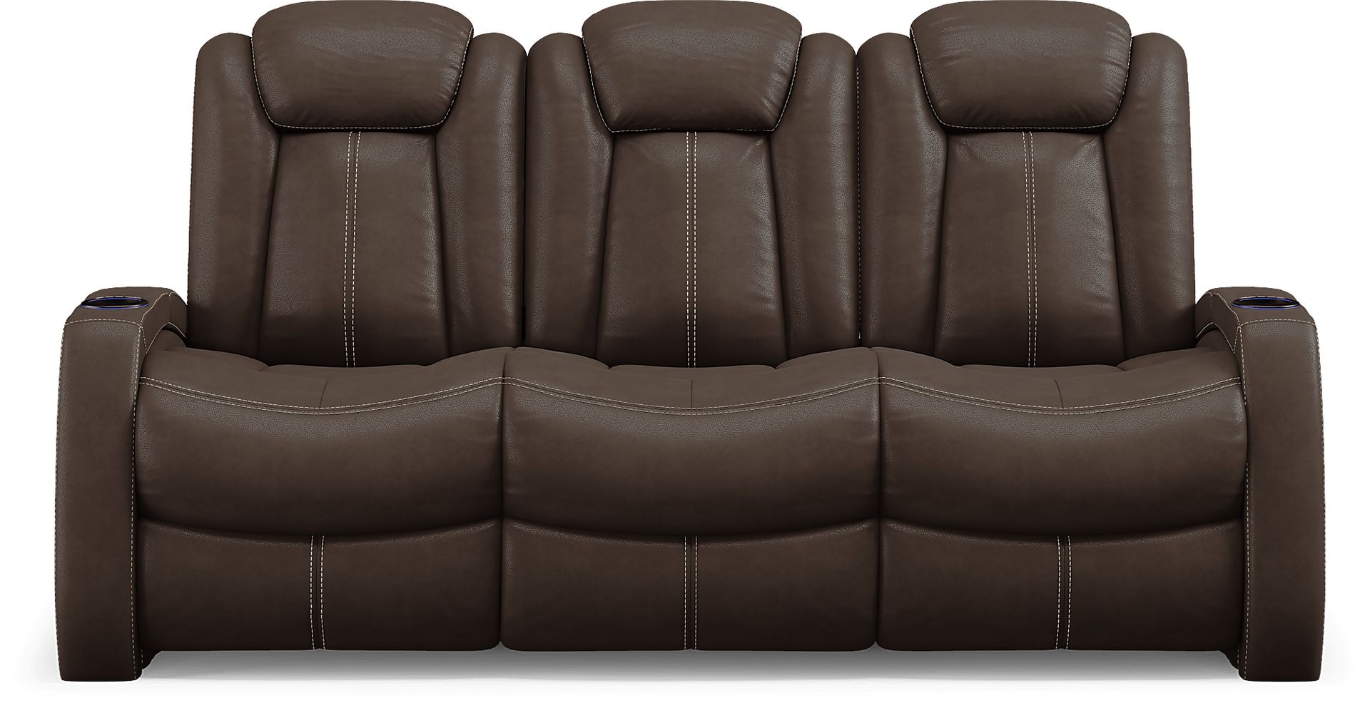 Crestline Brown Dual Power Reclining Sofa - Image 1
