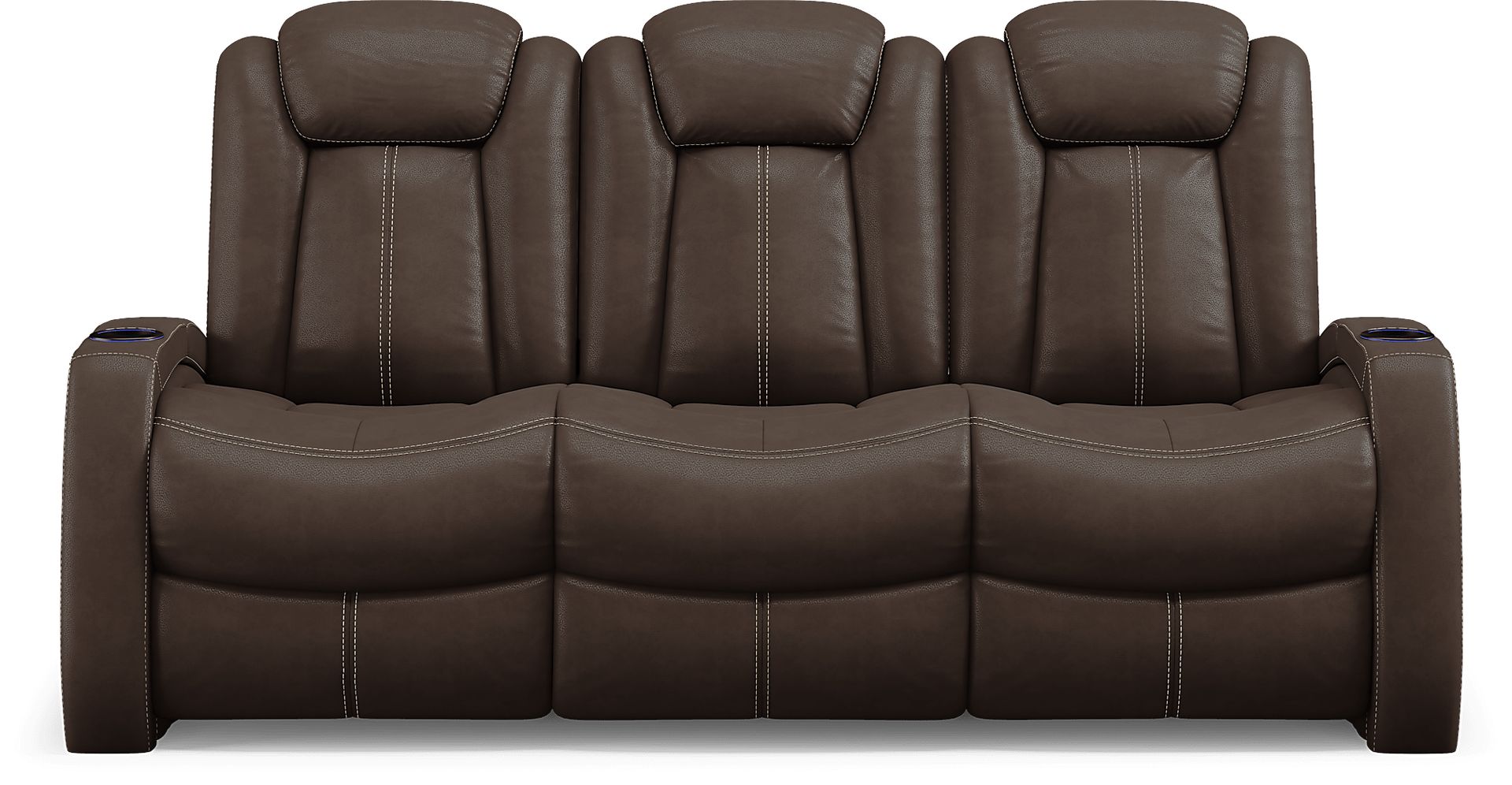 Crestline Brown Polyester Fabric Dual Power Reclining Sofa | Rooms to Go