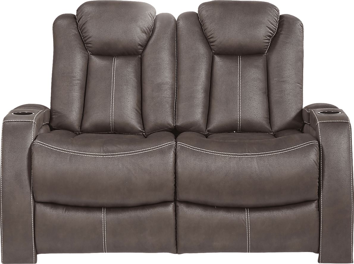 Crestline Brown Polyester Fabric Stationary Loveseat Rooms To Go