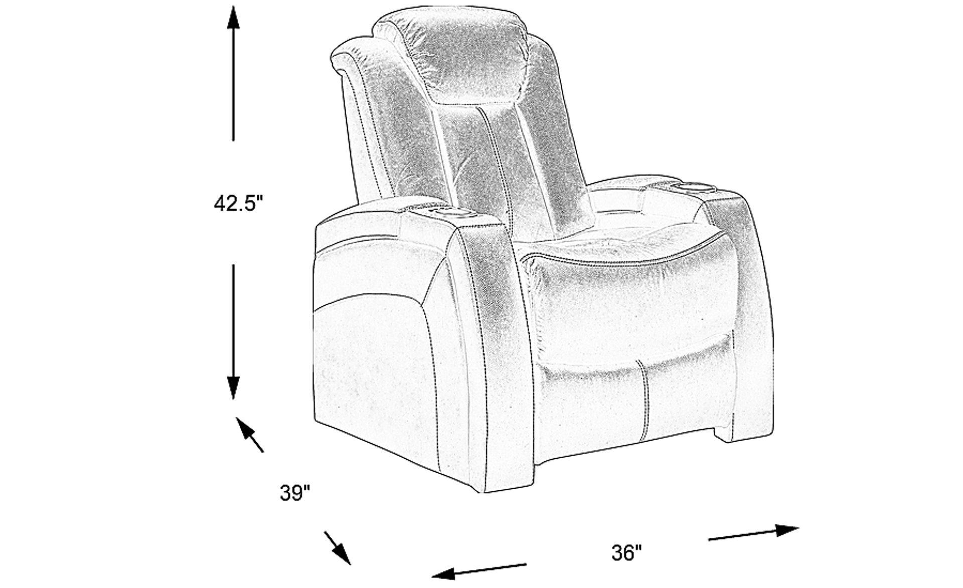 Dimension Image. Please refer to the Dimension Tab on this page for dimension details.