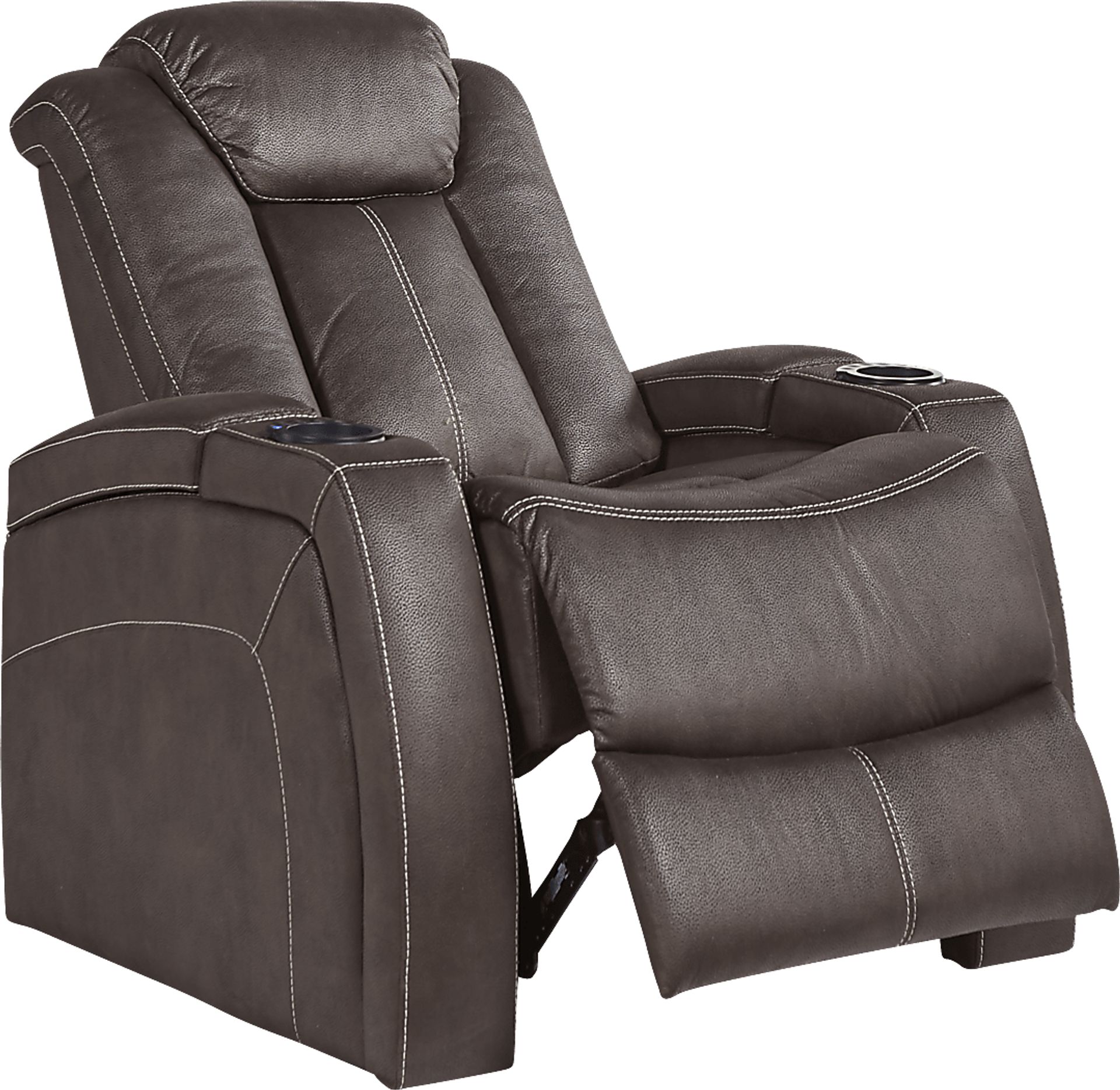 Crestline Chocolate Dual Power Recliner - Image 1