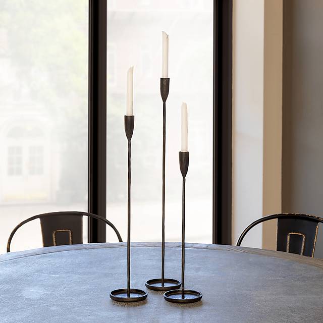 Crestloch II Black Candle Holder, Set of 3 - Thumbnail - Image 2