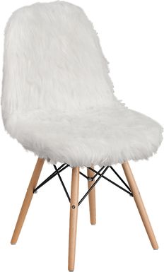 Crestmount White Accent Chair