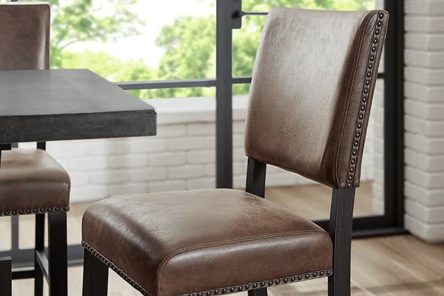 Creston Point Black 5 Pc Counter Height Dining Room with Counter Height Stools - Thumbnail - Image 6