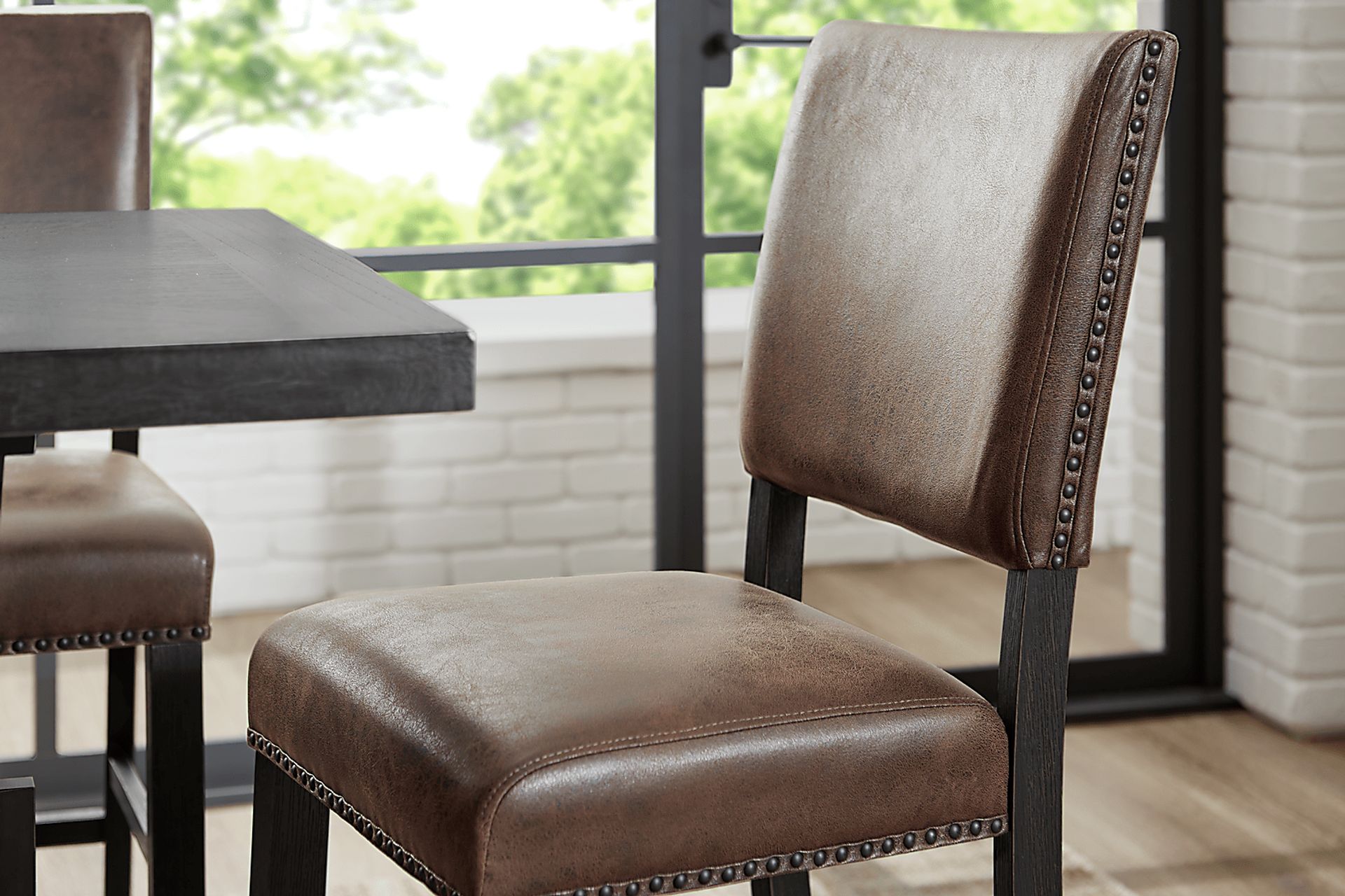 Creston Point Black 5 Pc Counter Height Dining Room with Counter Height Stools - Image 6