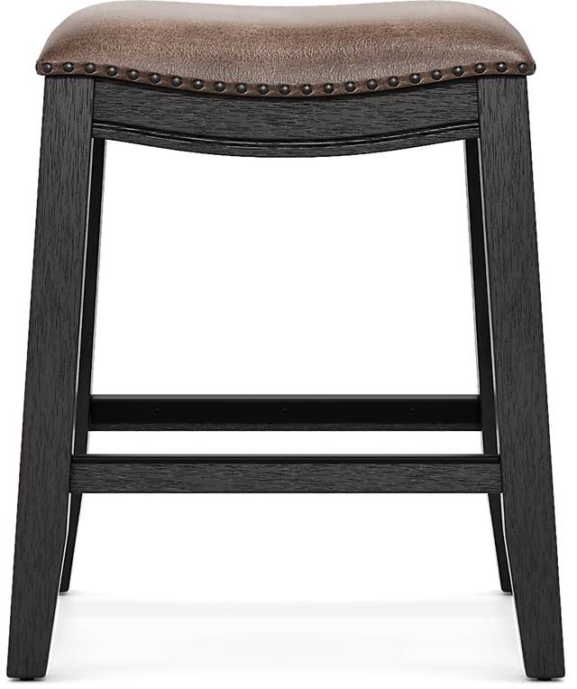 Creston Point Black 5 Pc Counter Height Dining Room with Kyoto Stools - Thumbnail - Image 5