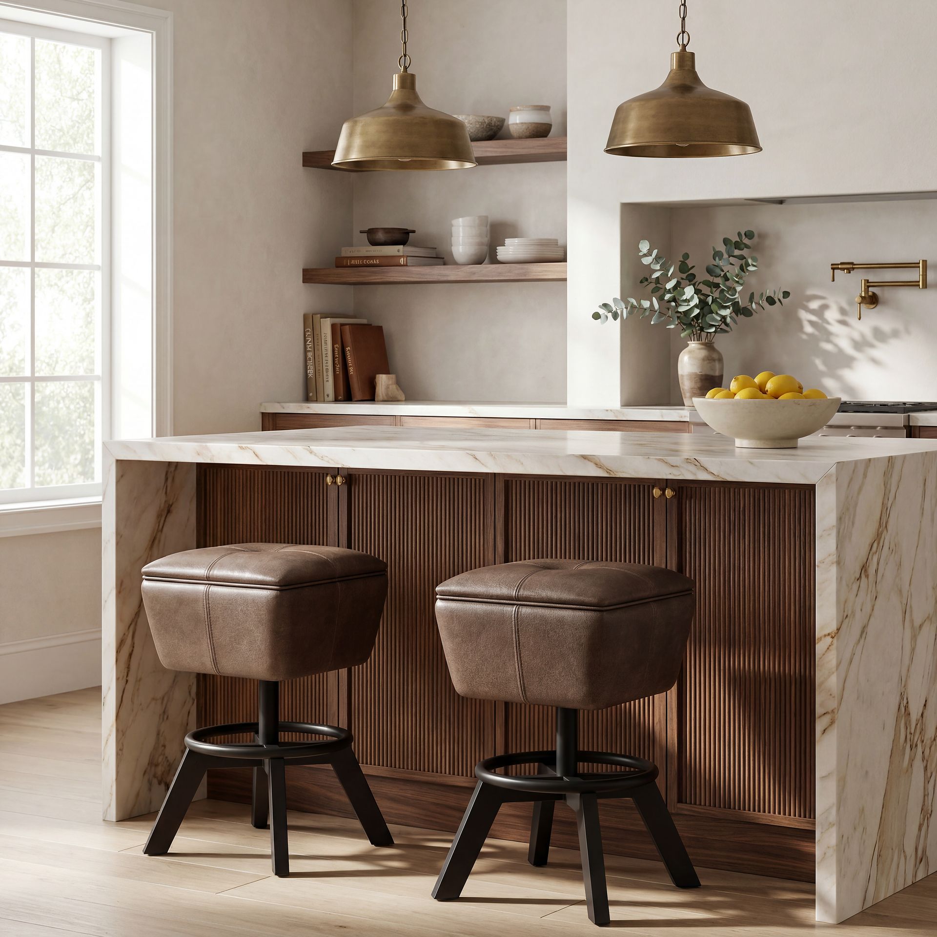Creston Point Black 5 Pc Counter Height Dining Room with Swivel Counter Height Stools - Image 7