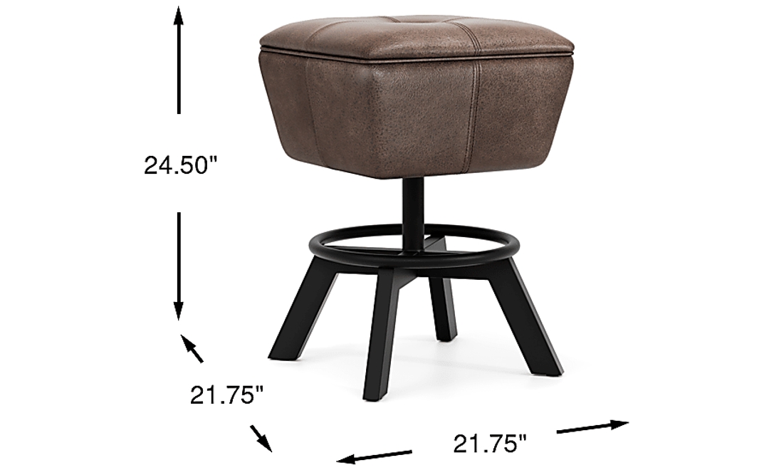 Creston Point Black Swivel Counter Height Stool
