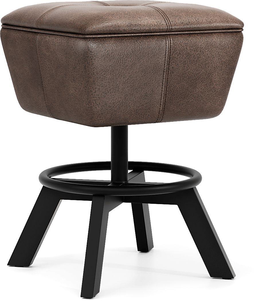 Creston Point Black Swivel Counter Height Stool