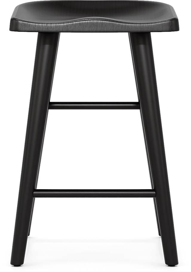 Creston Point Black 5 Pc Counter Height Dining Room with Tractor Stools - Thumbnail - Image 5