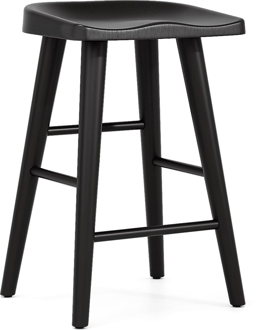 Creston Point Black Tractor Stool