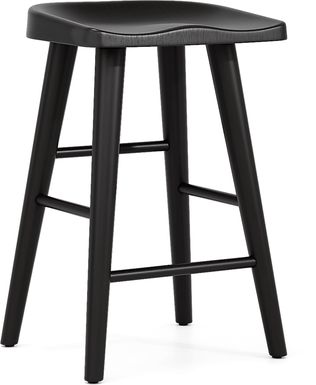 Creston Point Black Tractor Stool