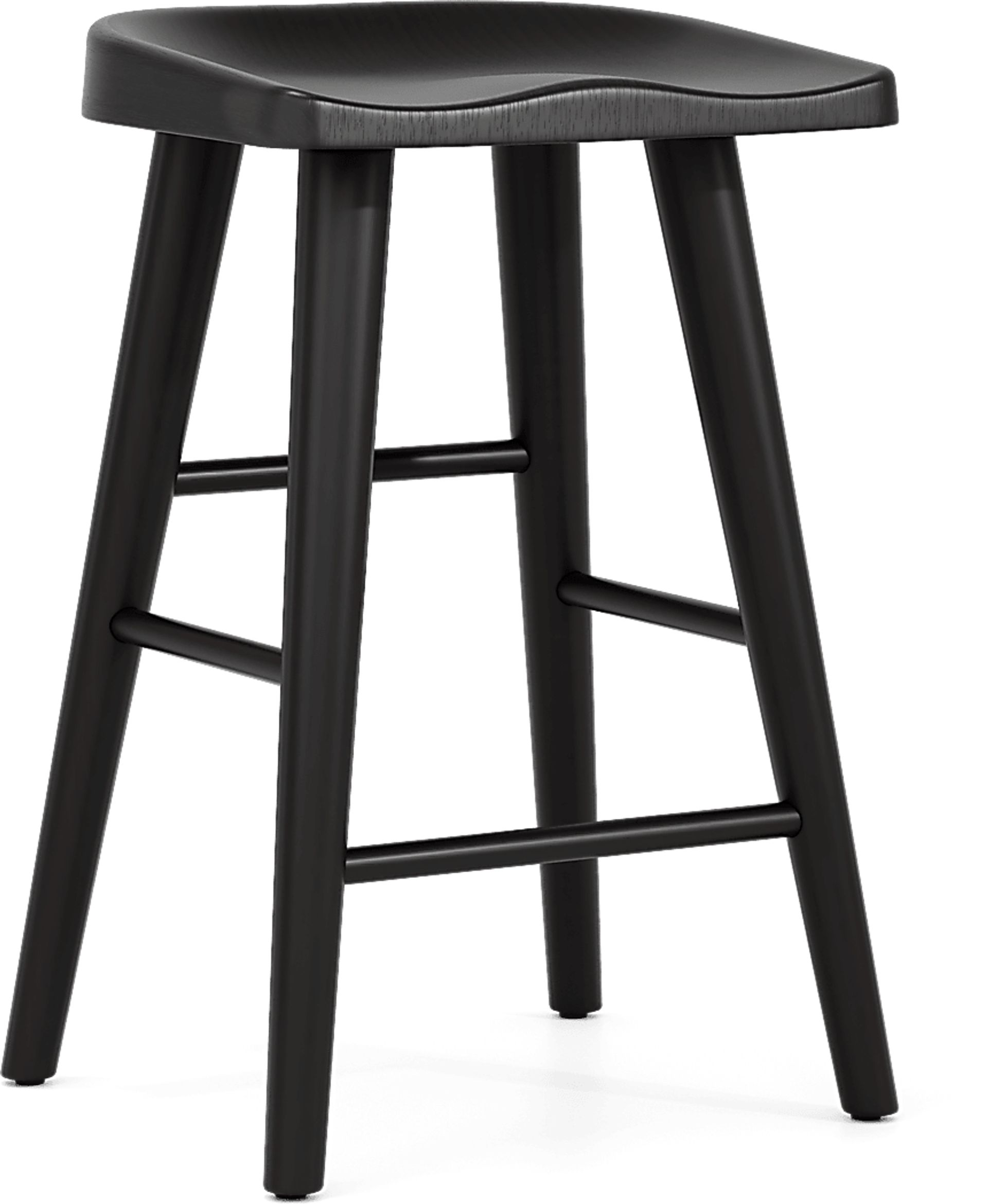 Creston Point Black 5 Pc Counter Height Dining Room with Tractor Stools - Image 4