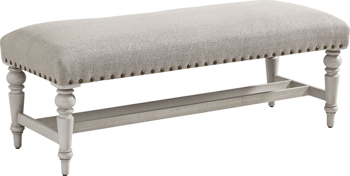 Crestwell Manor White Colors,White Dark Gray Dining Bench | Rooms to Go