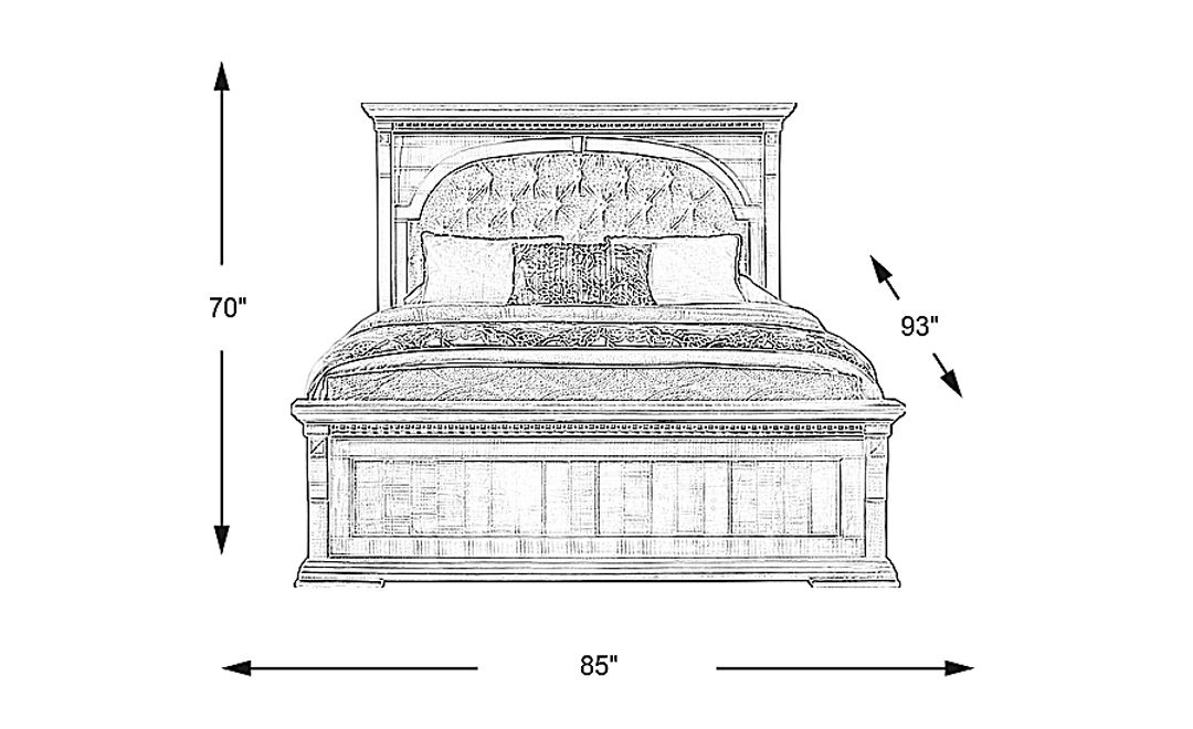 Crestwell Manor White 3 Pc King Bed