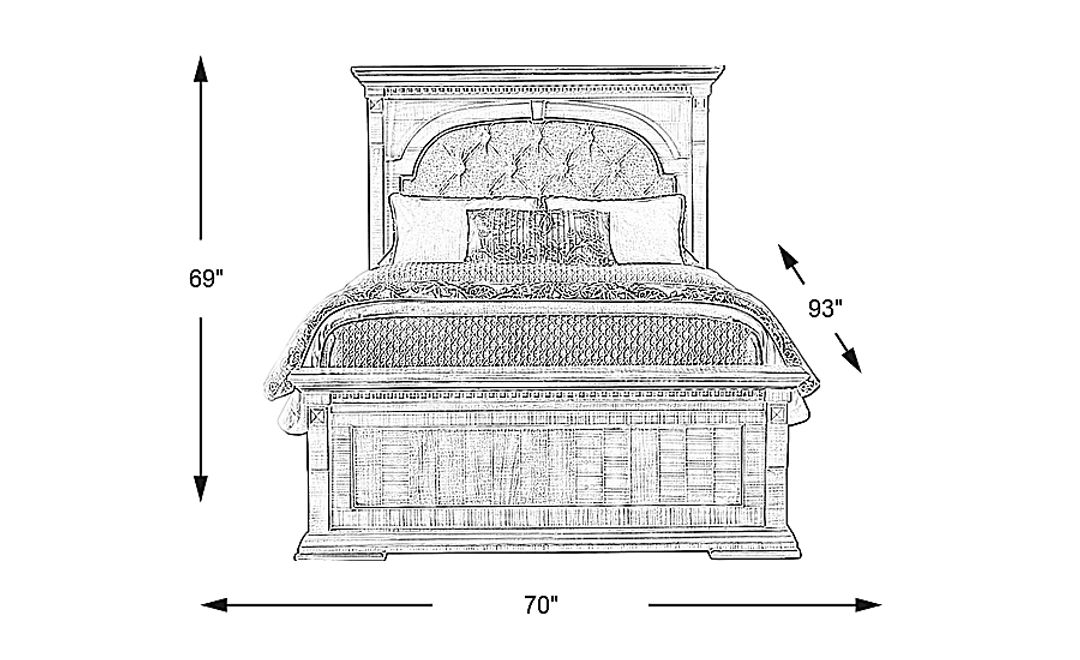 Crestwell Manor White 3 Pc Queen Bed