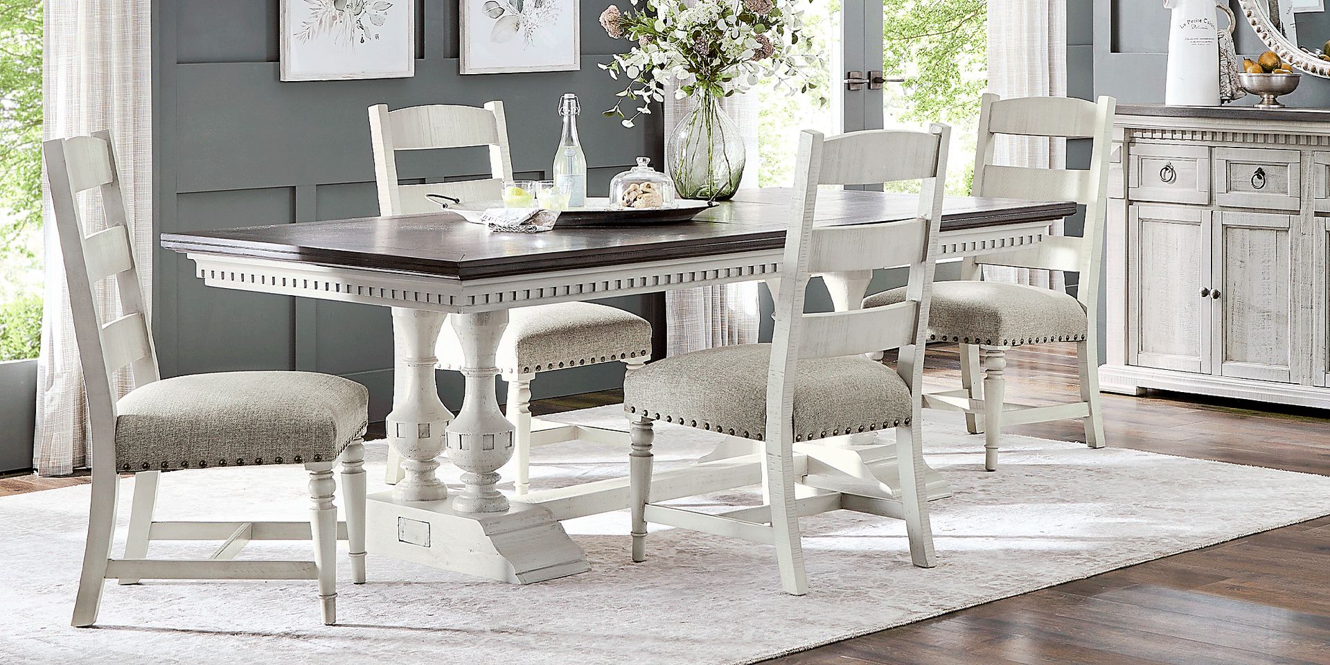 Crestwell Manor White 85 in. Dining Table - Image 2