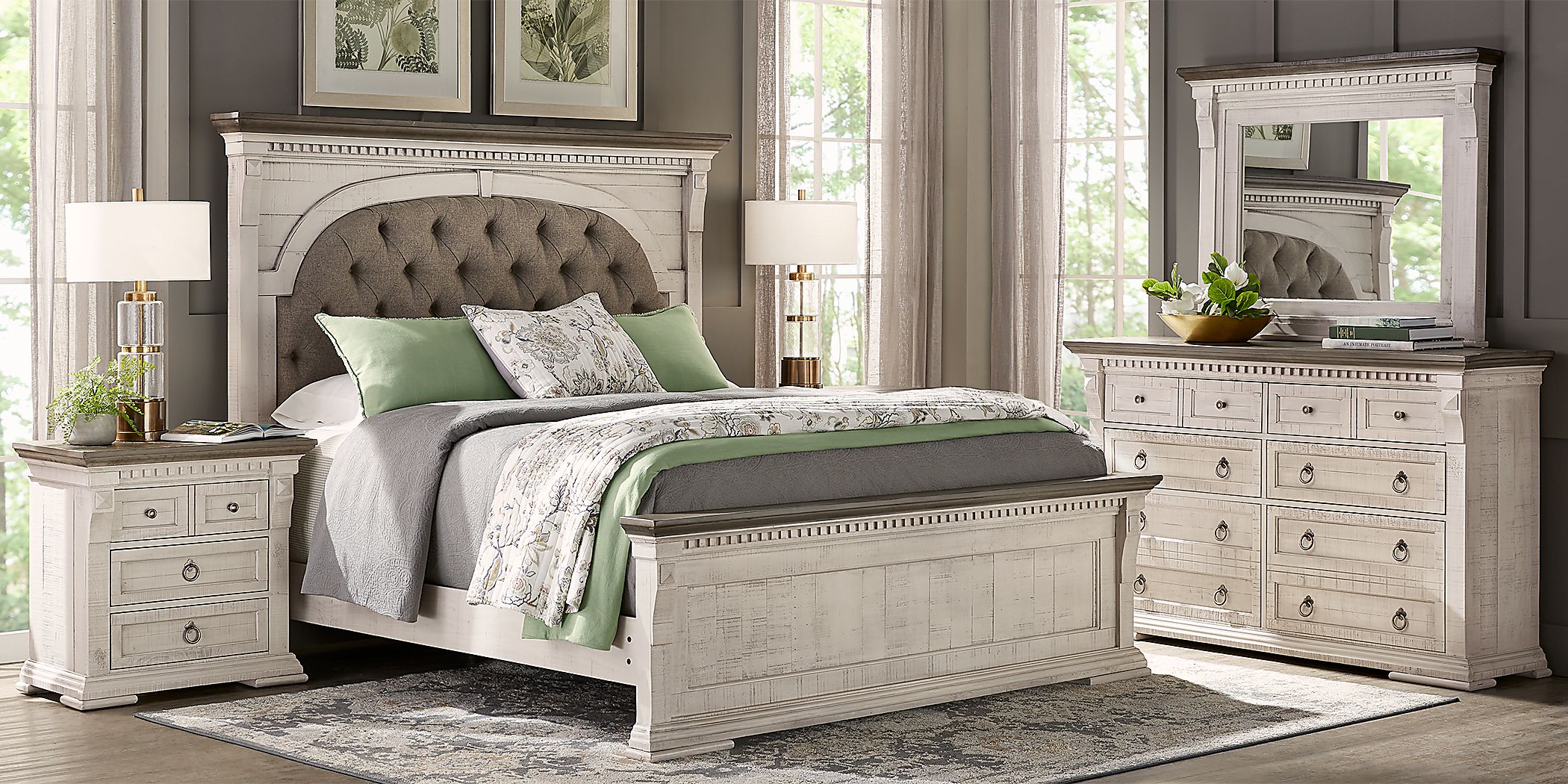 Crestwell Manor White 5 Pc King Bedroom Rooms To Go