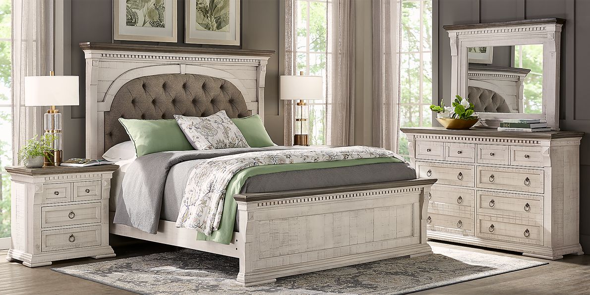 Crestwell Manor White 5 Pc King Upholstered Bedroom