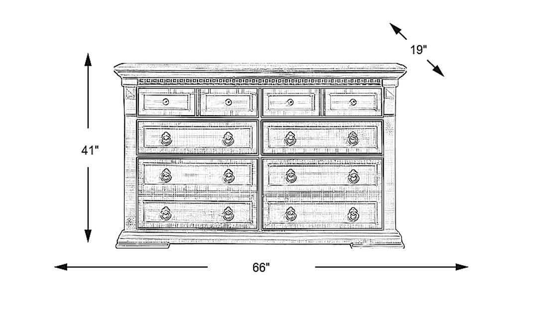 Crestwell Manor White Dresser