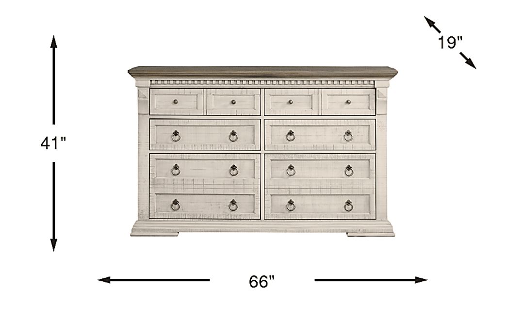 Crestwell Manor White Dresser