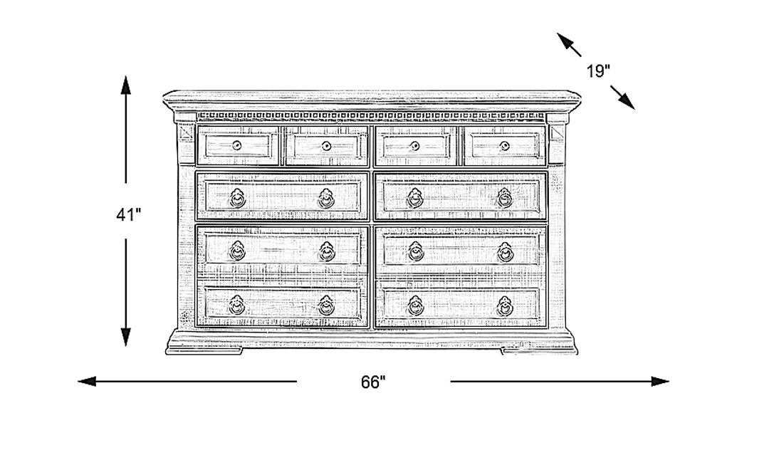 Crestwell Manor White Dresser