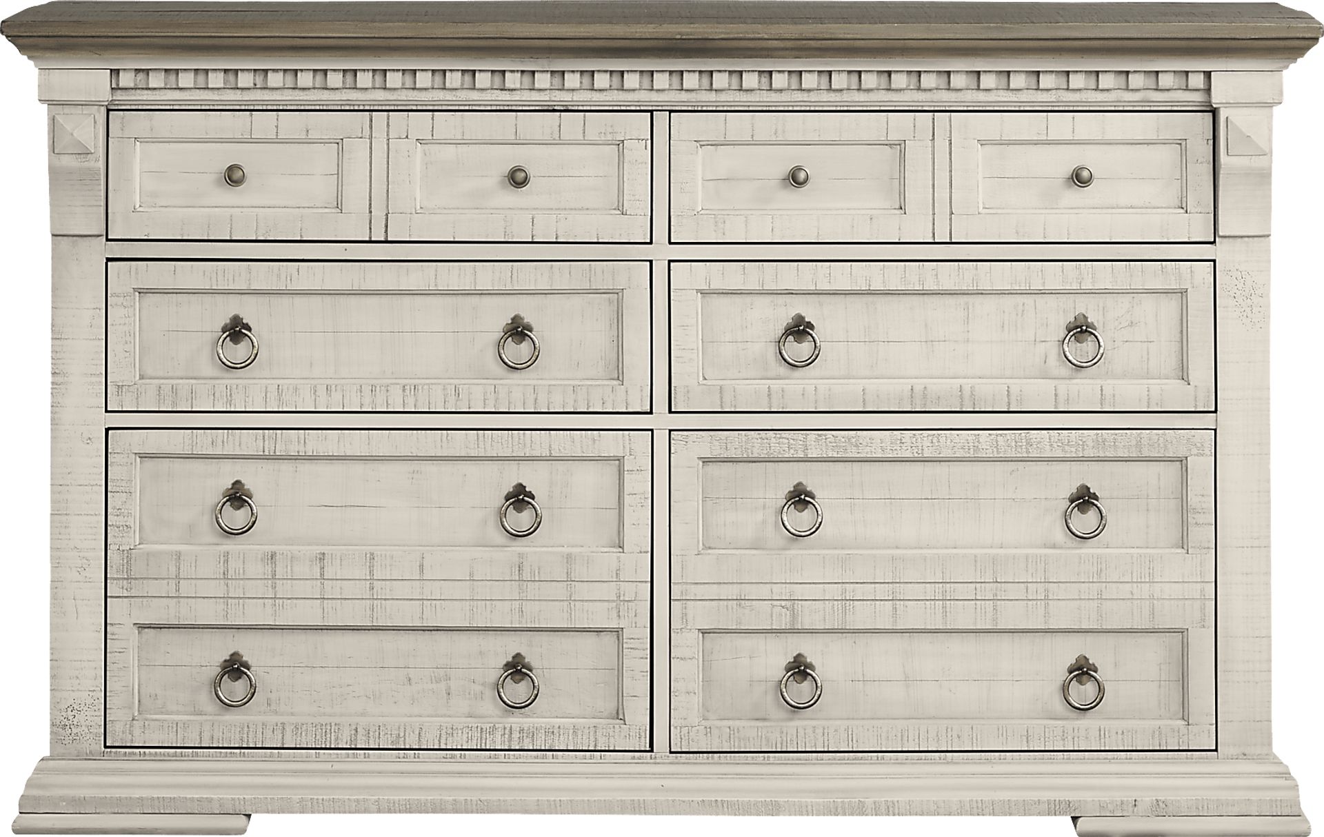 Crestwell Manor White 7 Pc King Upholstered Bedroom - Image 6