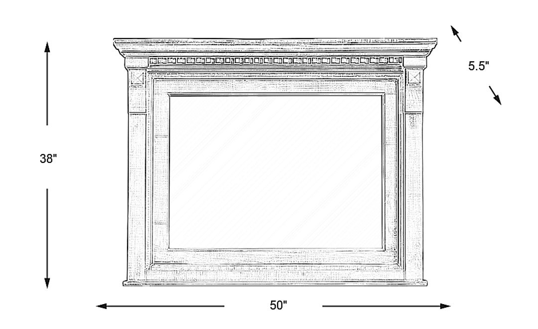 Crestwell Manor White Mirror